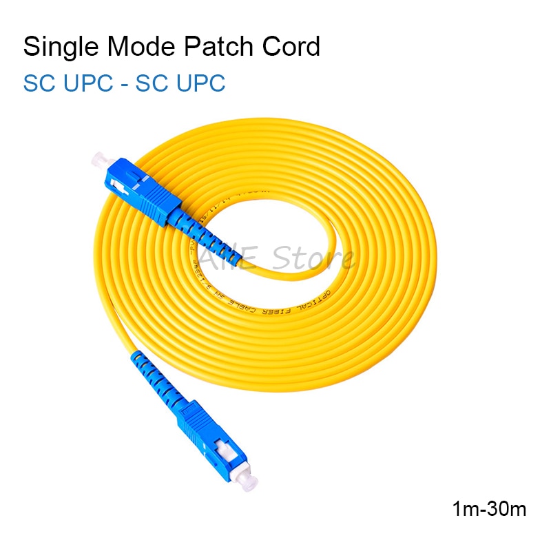 5pcs/bag SC/UPC-SC/UPC SM Fiber Optic Jumper Cable FTTH Single Mode Simplex Patch Cord dropship 2mm / 3mm Free shipping