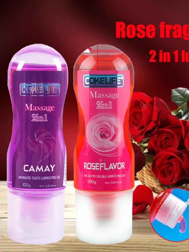 100ML Rose Fragrance Edible Strawberry Flavor Water Based Lubricant Sex Anal Oral Gel Sex Lube For Couple Adult