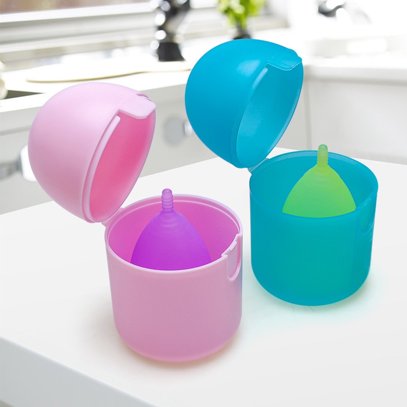 Reusable Menstrual Cup and High Temperature Sterilization Storage Box Menstrual Care Products Period Cup Sterilization Cup Copo