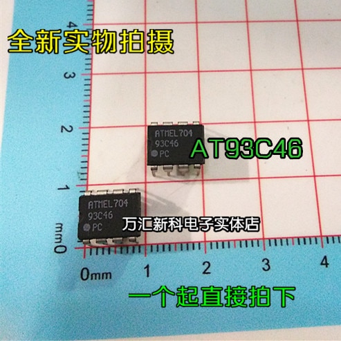 10pcs orginal new AT93C46 T93C46 DIP-8