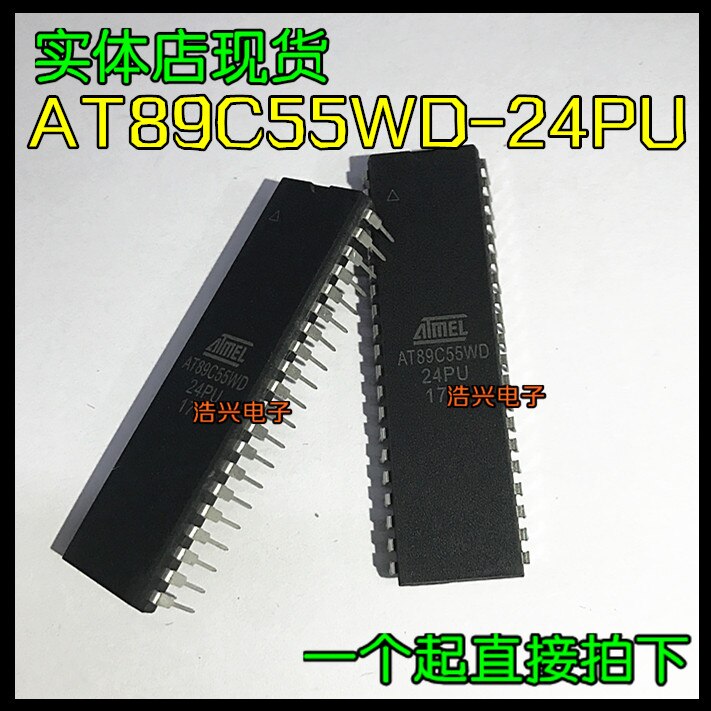10pcs orginal new AT89C55WD-24PU 89C55DIP-40,