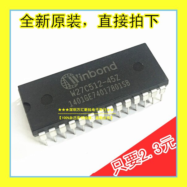 10pcs orginal new W27C512-45Z Winbond MCU DIP-28 W27C512