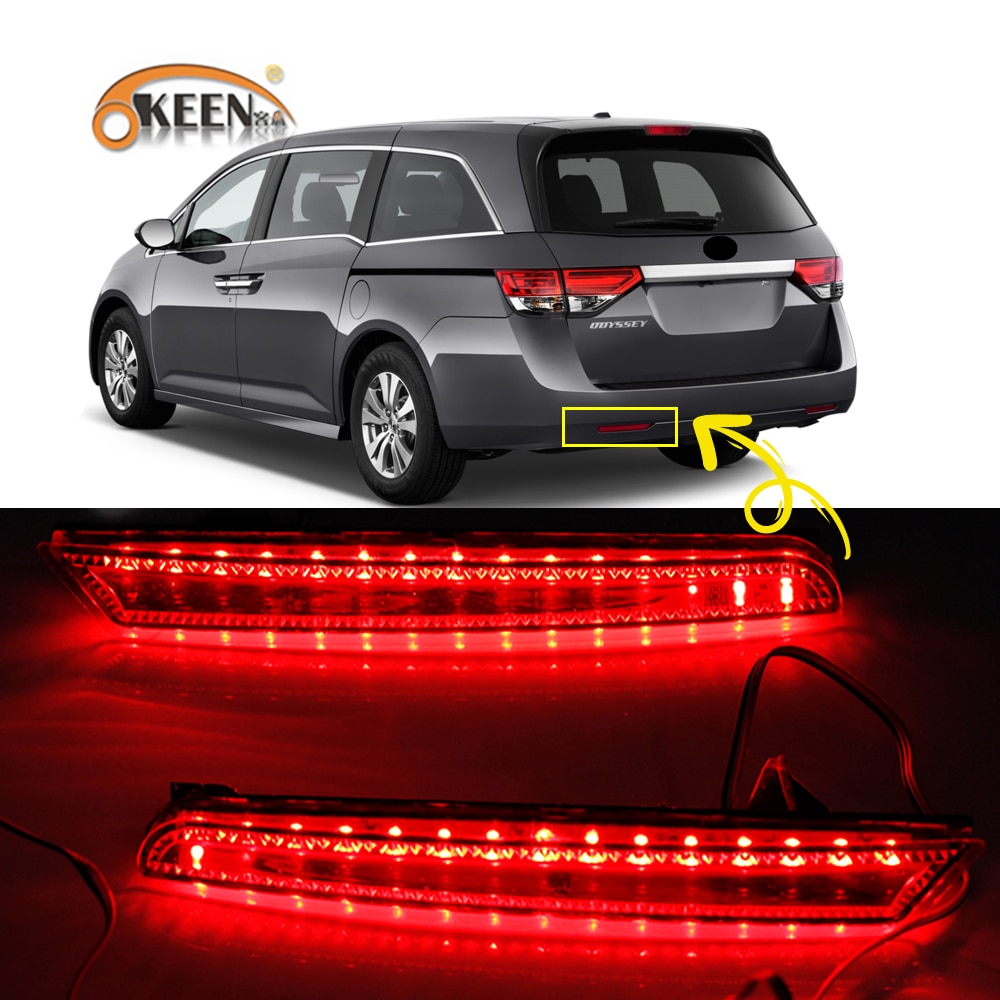 Led Rear Bumper Reflector For Honda Odyssey 2009 2010 2011 2012 2013 2014 Auto Tail Lights Car Accessories Brake Lamp Taillights