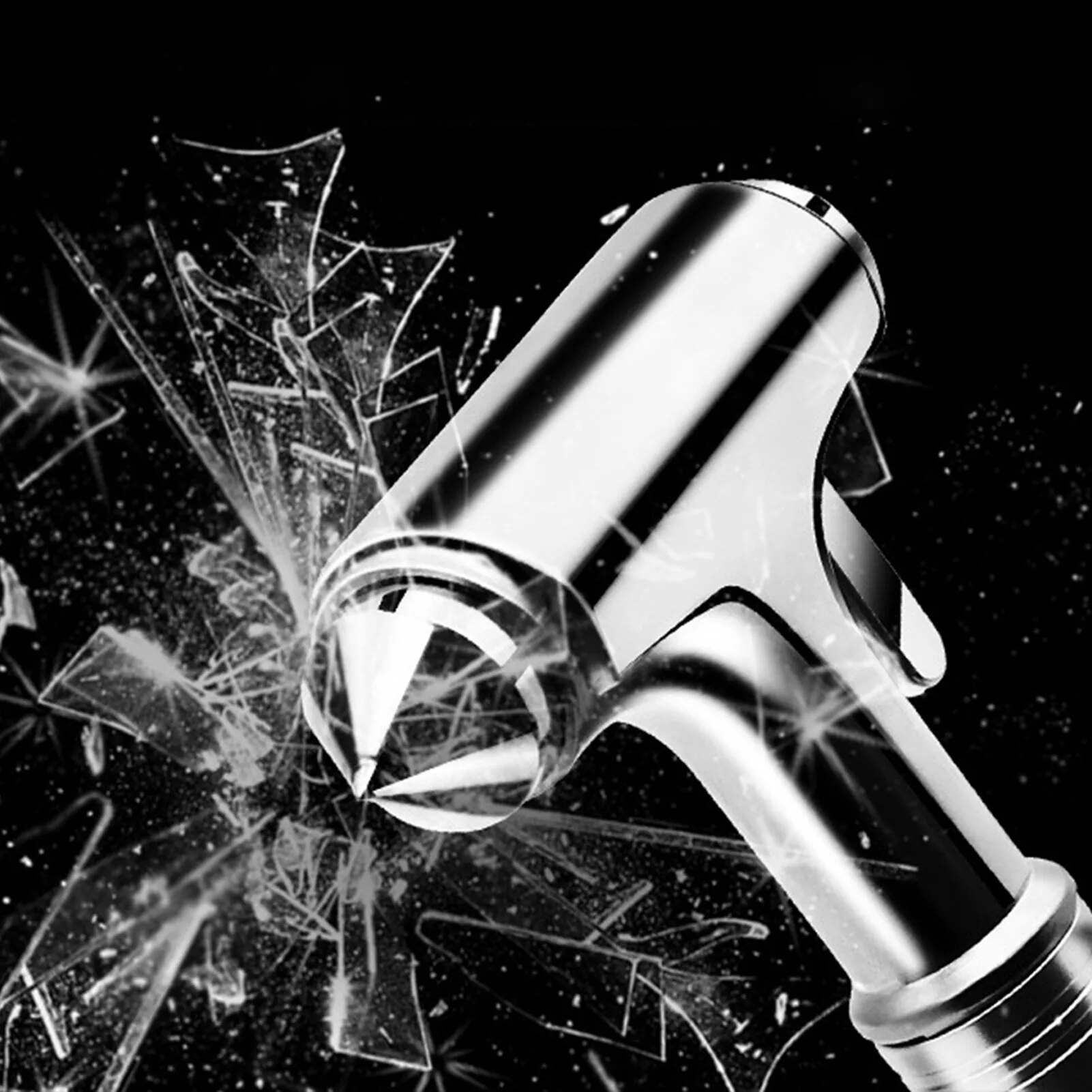 Car Safety Emergency Hammer Automotive Metal Window Glass Breaker Seatbelt Cutter Hard Aluminum Alloy Head Design