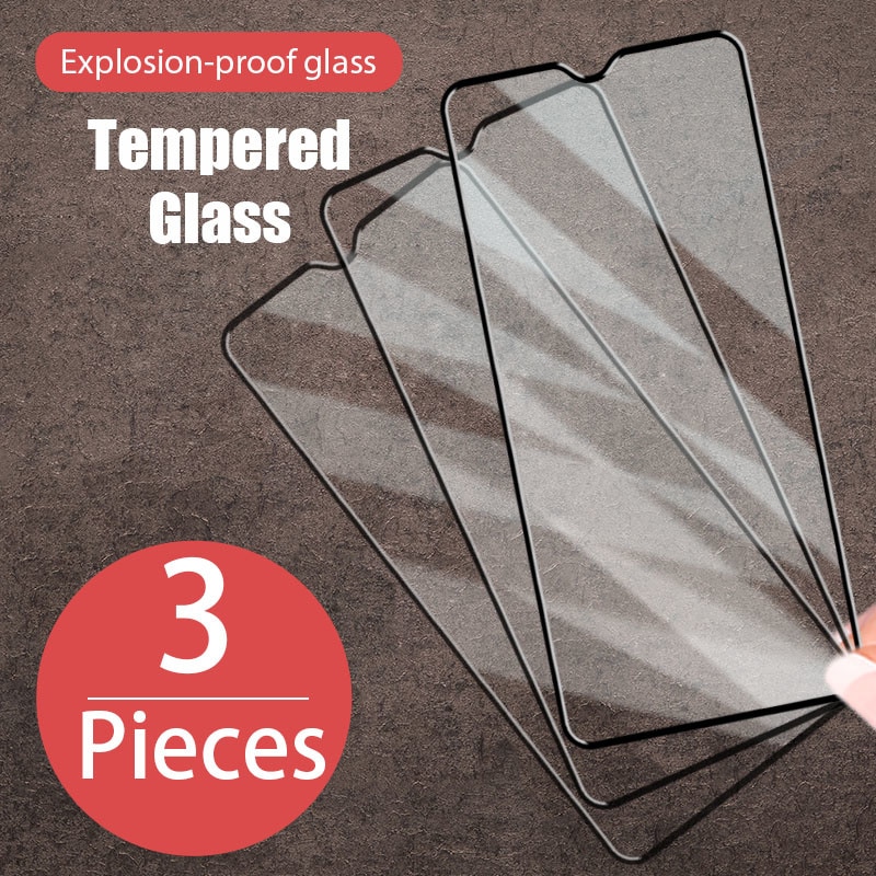 3PC Premium Full Coverage Glass For Redmi Note 10 9 8 Pro 10 9 10S 9S 9T 8 Screen Protector Glass For Redmi 9A 9T 9C 8 8A 7 7A