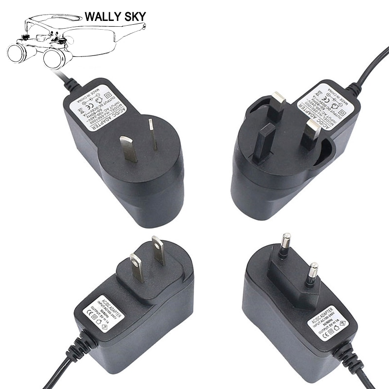AC/DC Adapter EU/US/AU/UK Plug Charger Dentistry Accessories for Dental Medical Surgical Headlight Headlamp Battery