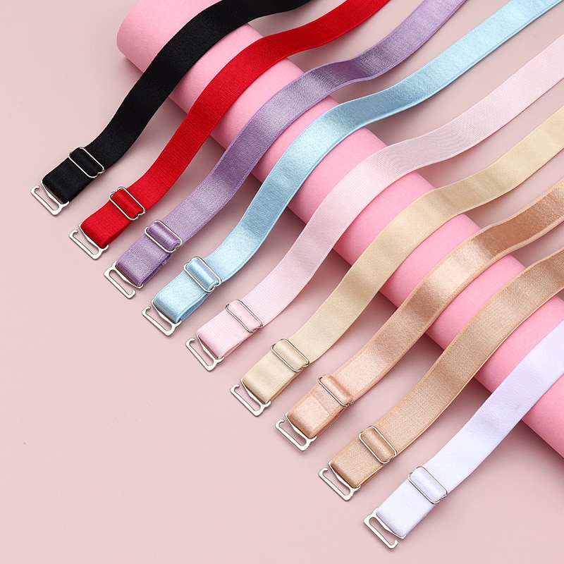 Shoulder Straps of Bra Accessories Adjustable High Elastic Strap with Metal Adjustment Buckle Underwear Replacement Bra Straps