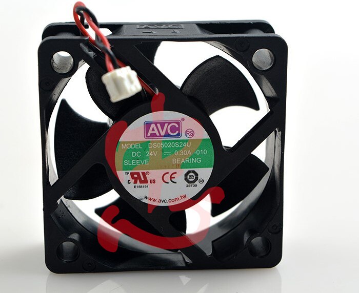 AVC DS05020S24U 010 DC 24V 0.30A 50x50x20mm 2-Wire Server Cooling Fan