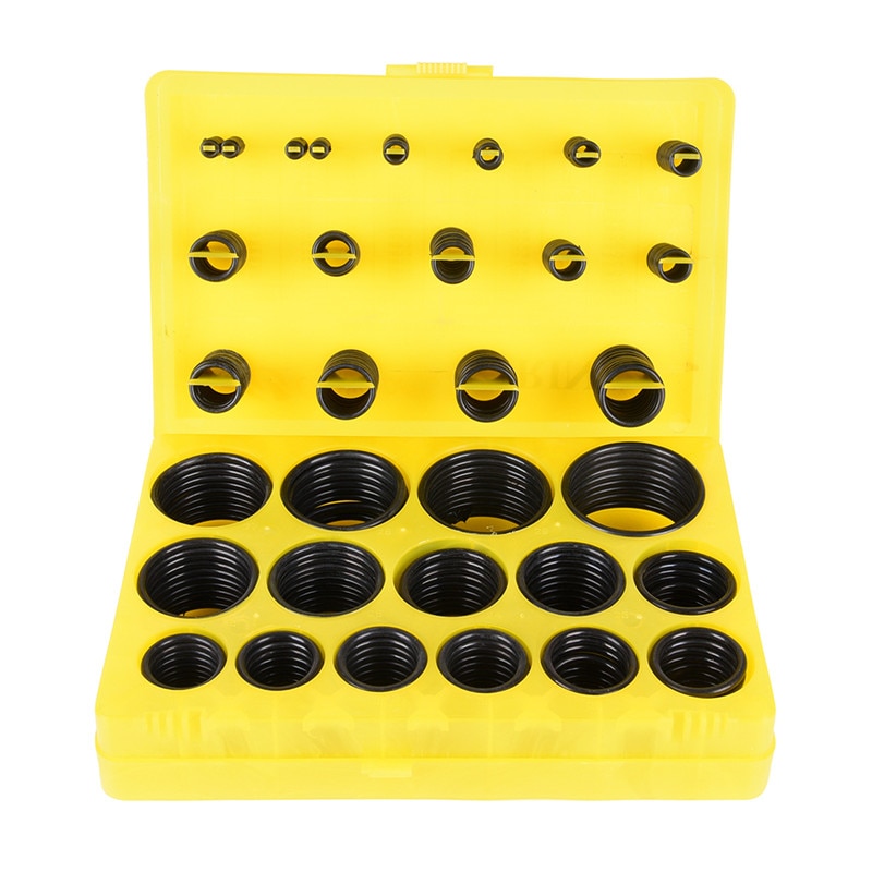 For Car Universal 386pcs Black NBR O Ring Seal Kit 30 Different Sizes Rubber O-ring Sealing Gasket Assortment Set