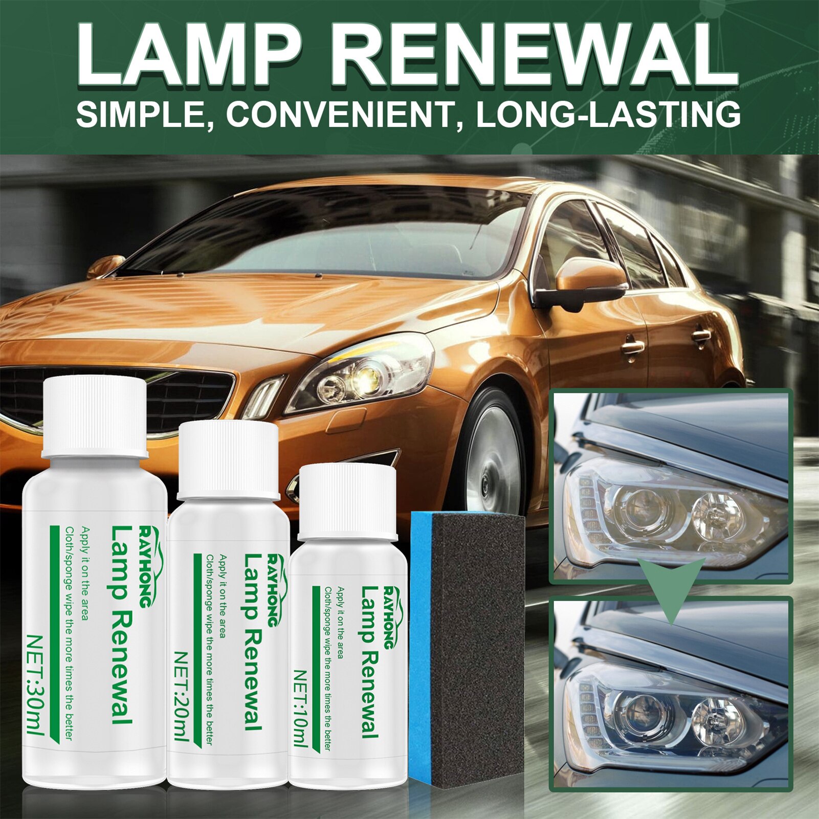Car Headlight Repair Liquid Headlight Polish Coating Refurbishment Liquid Car Lamp Care Liquid TD326