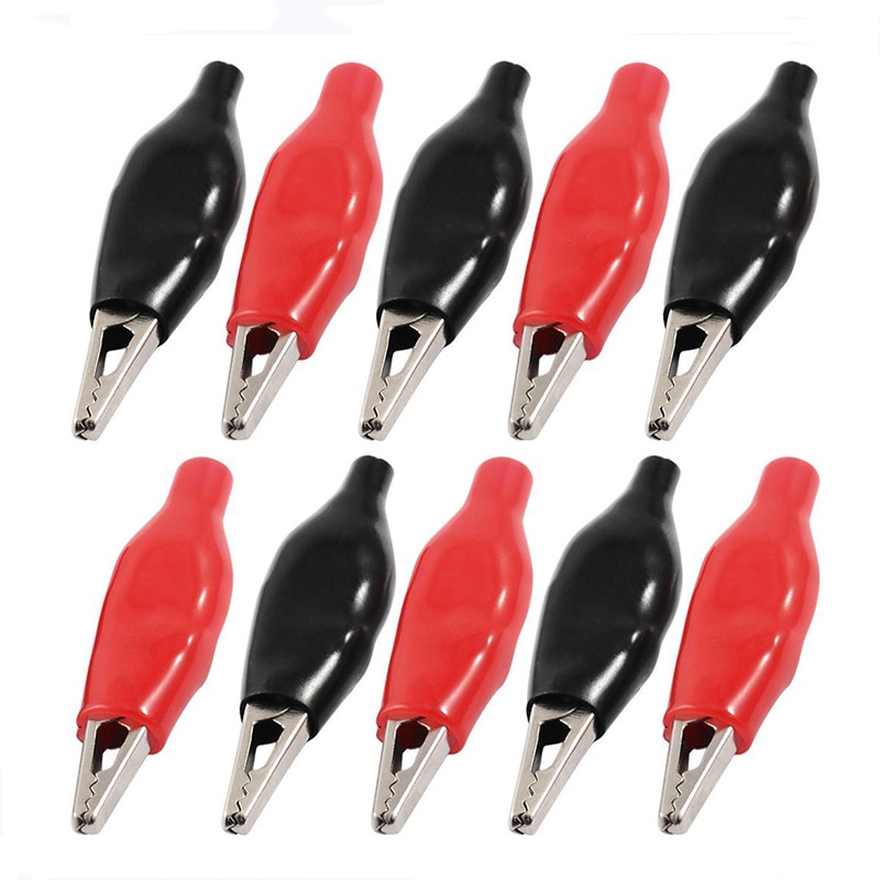20PCS 28MM Jacket Clip Test Clip Power Clip Red Black Mini Alligator Test Clip new spot