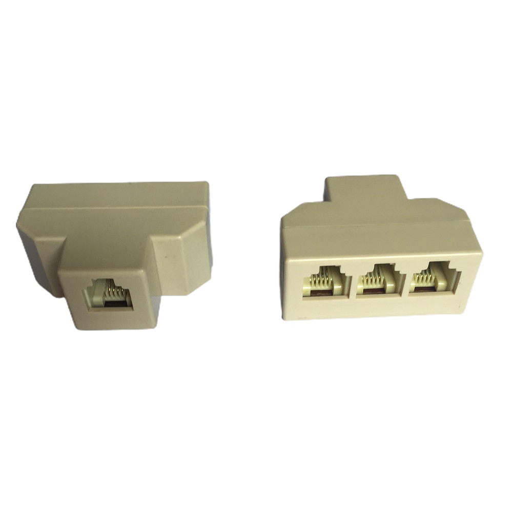 Two Way Telephone Splitters Male To Dual Female Cable 6P4C For Landline Adapter High Quality Accessories
