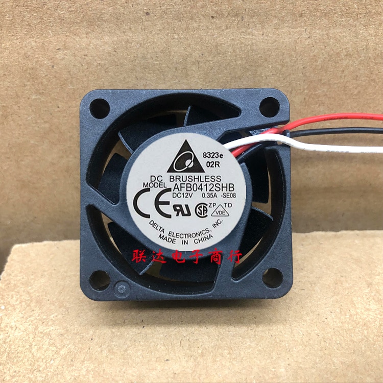 Delta Electronics AFB0412SHB SE08 DC 12V 0.35A 40x40x15mm 3-Wire Server Cooling Fan