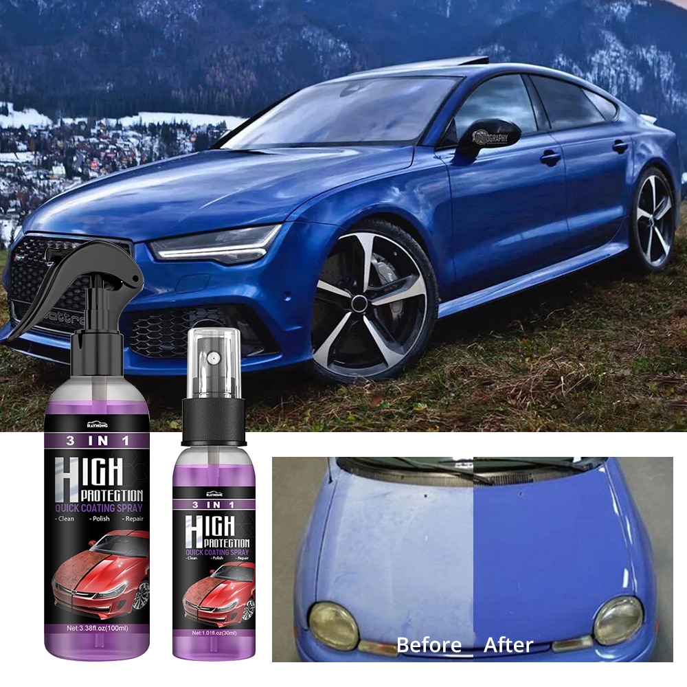 New 3+1 Function High Protection Fast Car Paint Spray Automatic Hand Paint Color Change Cleaning Coating Spray 30ml And 100ml