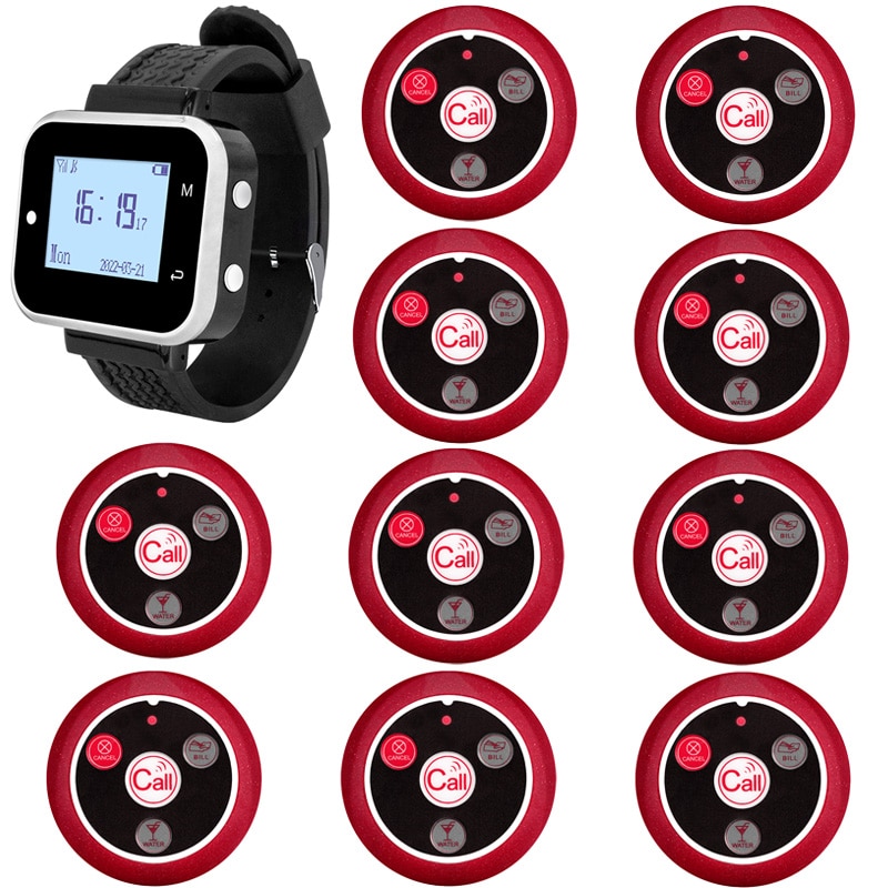 Wireless Waiter Calling System Nurse Calling System Waterproof Watch Receiver For Hookah Coffee Shop Bar Factory