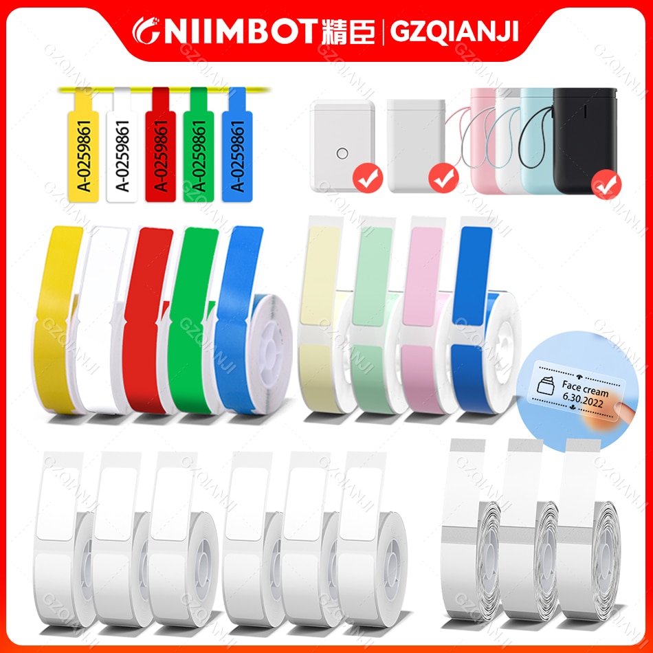 Niimbot D110 D11 Thermal Paper Direct Sticker Labels Roll Strong Adhesive Sticker Clear Printing for Pocket Thermal Printer D101
