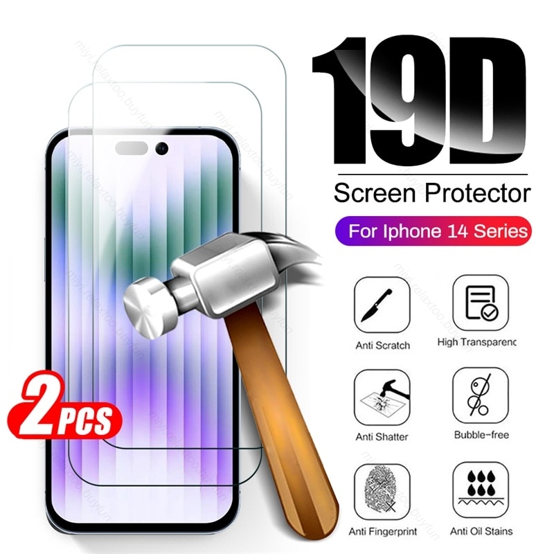 2PCS Tempered Glass For Iphone14 Iphone 14 Pro Max Protective Glass I Phone 14 ProMax Armor Safty Screen Protector HD Film Cover
