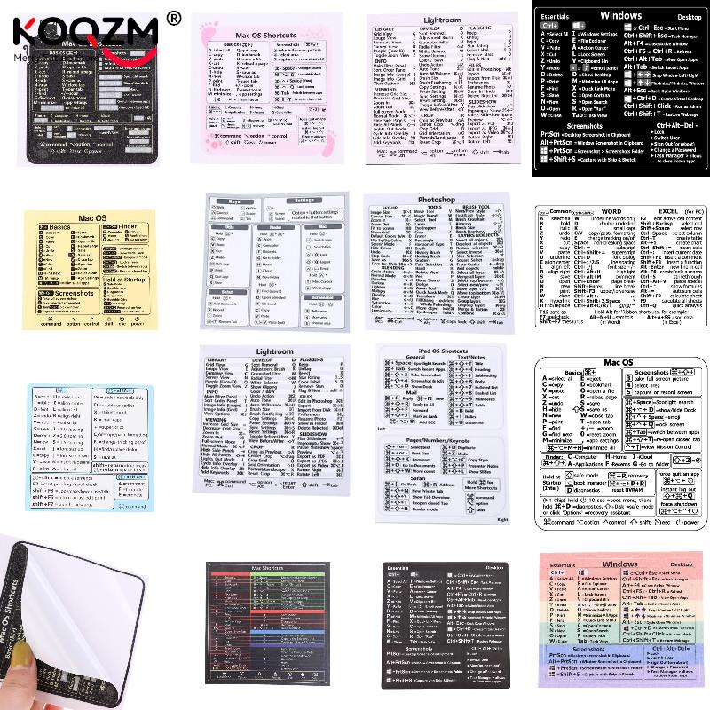 Computer Reference Keyboard Shortcut Sticker Adhesive For Windows PC Laptop Desktop For Lightroom Shortcut For Macbook Shortcut