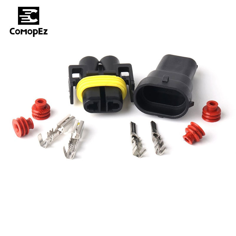Delphi 2 Pin H8 H11 Male Female Socket Plug Adapter for Car Foglight Connector Cable HeadLight Bulb Lamp Wiring Harness