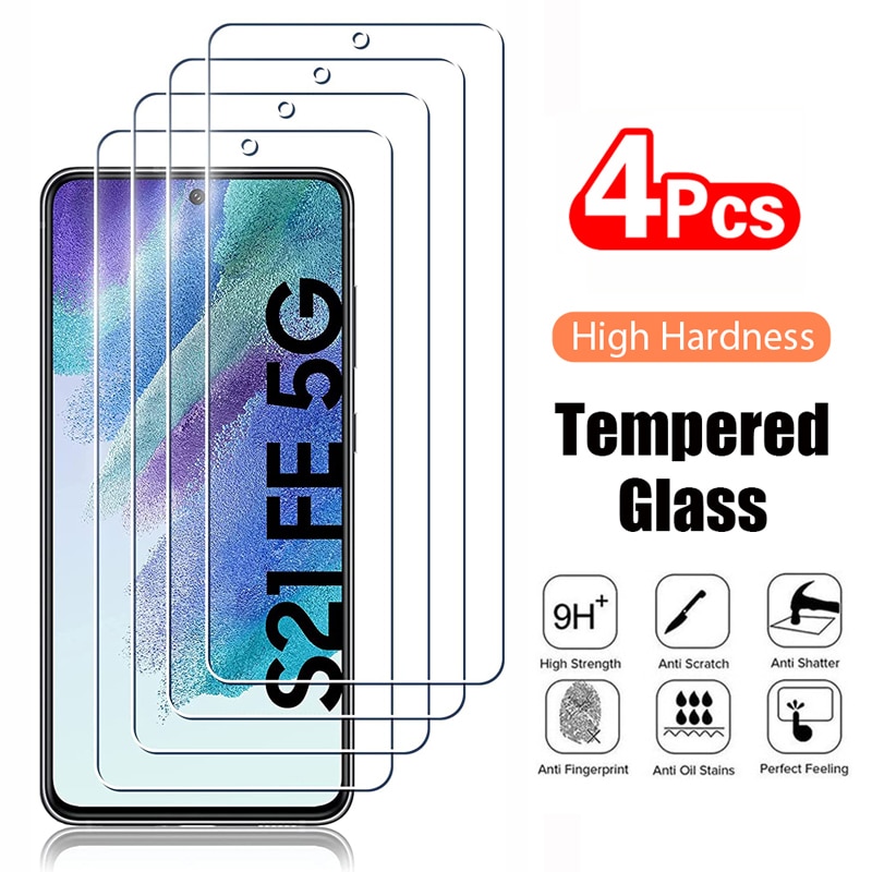 4PCS Tempered Glass for Samsung Galaxy S20 FE S21FE 2.5D 9H Protective Screen Protector Film For Samsung Galaxy S21 FE Glass