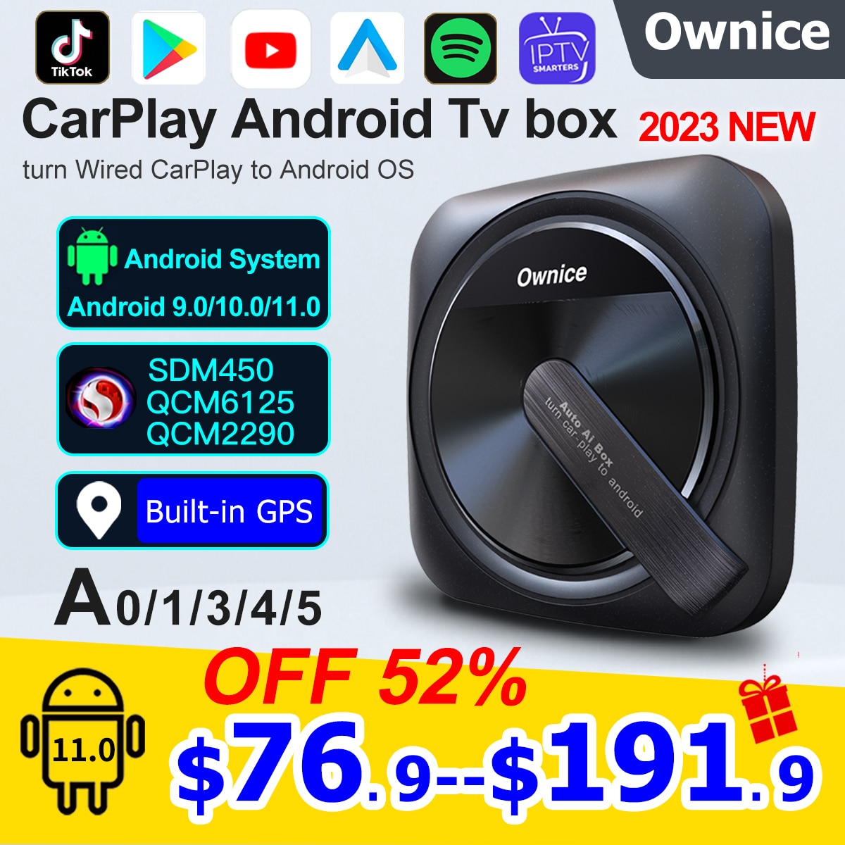 mini ai box carplay wireless auto adaptor for netflix Multimedia screen Car GPS tv radio for TOYOTA Camry C-HR RAV4 Sienna 86