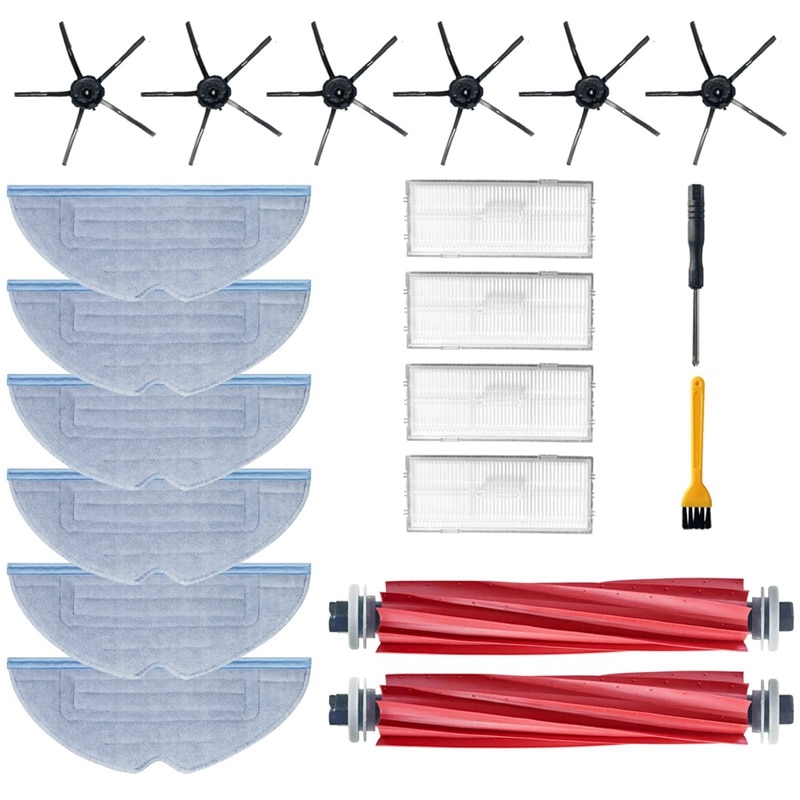 Replacement Parts Main Brush Side Brush HEPA Filter Compatible For Roborock S7 T7S Robot Vacuum Cleaner Accessories