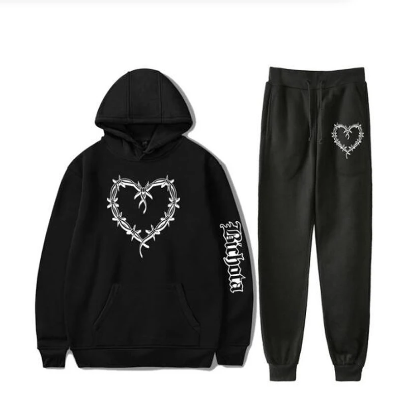 Karol G Bichota Tracksuit Sets Men Casual Hoodies Sweatshirt+Sweatpants 2 Piece Set Male Pullover Fashion Streetwear Clothes
