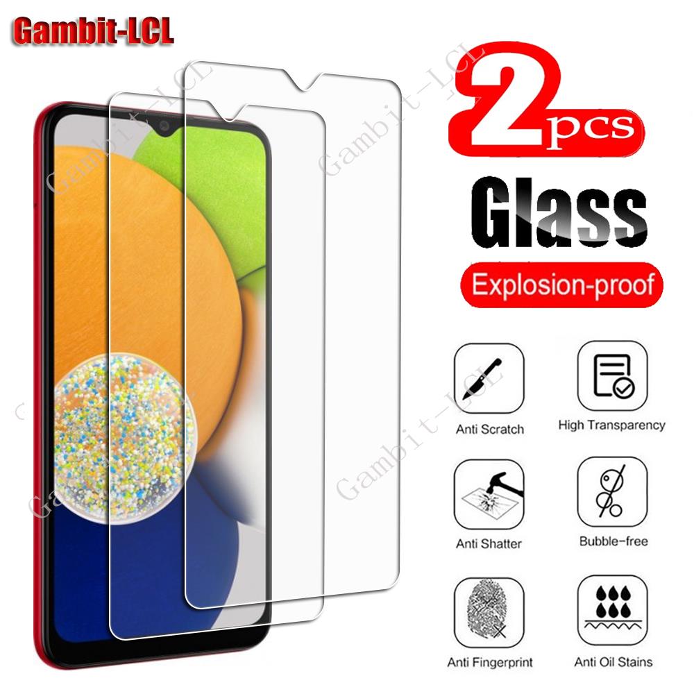 2Pcs Original Protection Tempered Glass For Samsung Galaxy A03 Core A03s A12 Nacho A02S Screen Protective Protector Cover Film