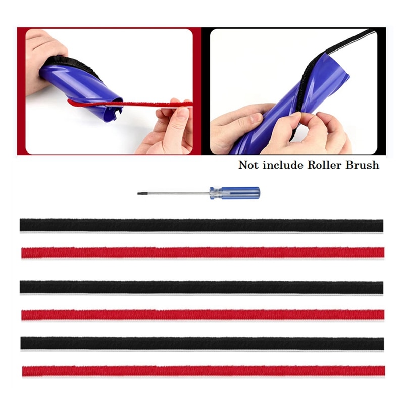 HOT!7Pcs Soft Plush Strip For Dyson V7 V8 V10 V11 Vacuum Cleaner Attachments Roller Brush Replacement Parts
