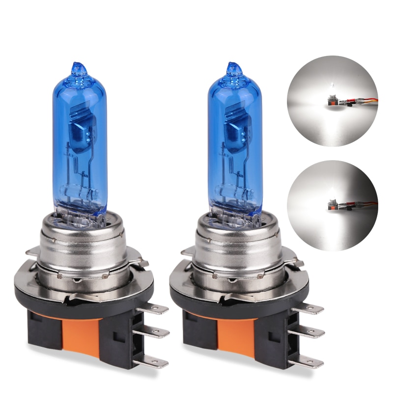 12V 55w H15 Halogen Bulb 6000k Super Bright White 5500-6000K Lamp H15 12v 15/55w Car Light Source Bulbs