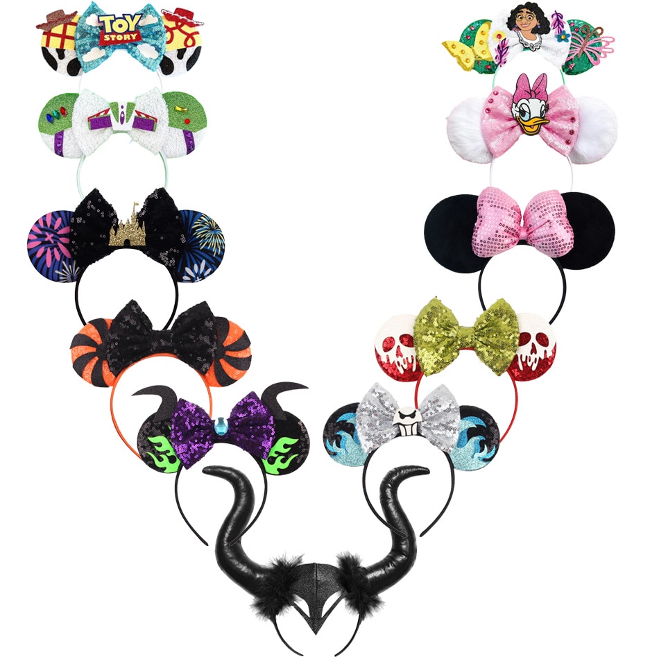Fashion Encanto Toy Story Mouse Ears Headband Disney Women Festival Headwear Kids Party Popular Character Girls Hair Accessories