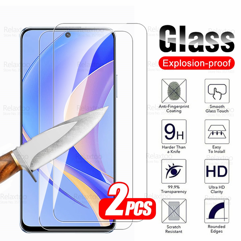 2Pcs Protective Tempered Glass For Huawei Nova Y90 Glass Screen Protector Hauwei Huawey NovaY90 Y 90 90Y 6.7" Safety Cover 