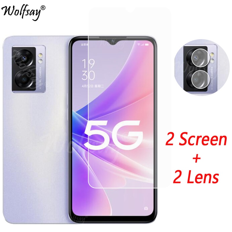 Camera Lens For Oppo A57 5G Screen Protector Tempered Glass For Oppo A57 A77 A96 A76 A16S A15S A54S Glass For Oppo A57 5G Glass