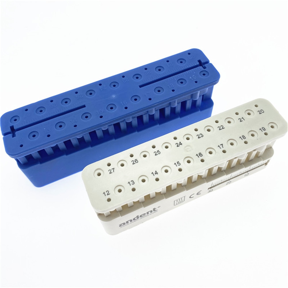 1pcs Dental Dentist Instrument Autoclave Disinfection Box/Case for Endodontic Reamers With Ruler