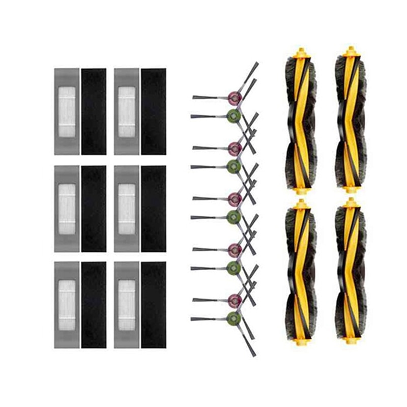 1Set For ECOVACS DEEBOT OZMO T8 Robot, Replaceable Vacuum Cleaner Main Brush Side Brush Filter Accessory Parts
