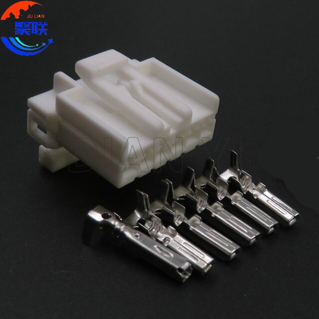 Auto 6pin plug 174923-1 368502-1 sensor wiring unsealed connector with terminals