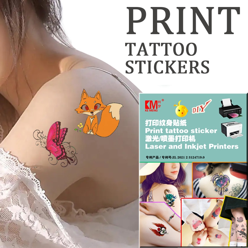Paper Tattoos Transfer Printable Sticker Tattoo Transfer Paper Sexy Cool Tattoo Printing Paper Temporary Tattoos for Body Skin