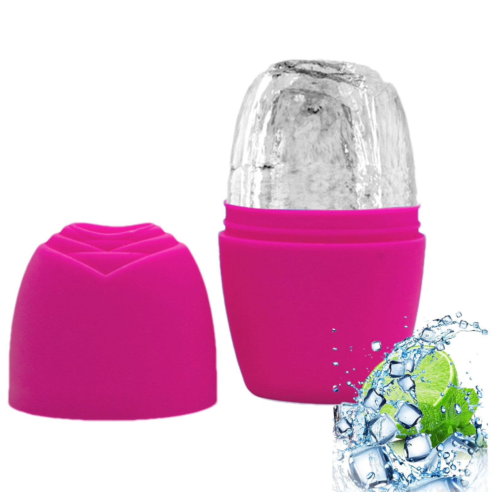 Ice Face Roller DIY Ice Face Roller Mold Silicone Ice Massage Cup Easy To Use DIY Face Mold Leakproof Ice Massage Roller For