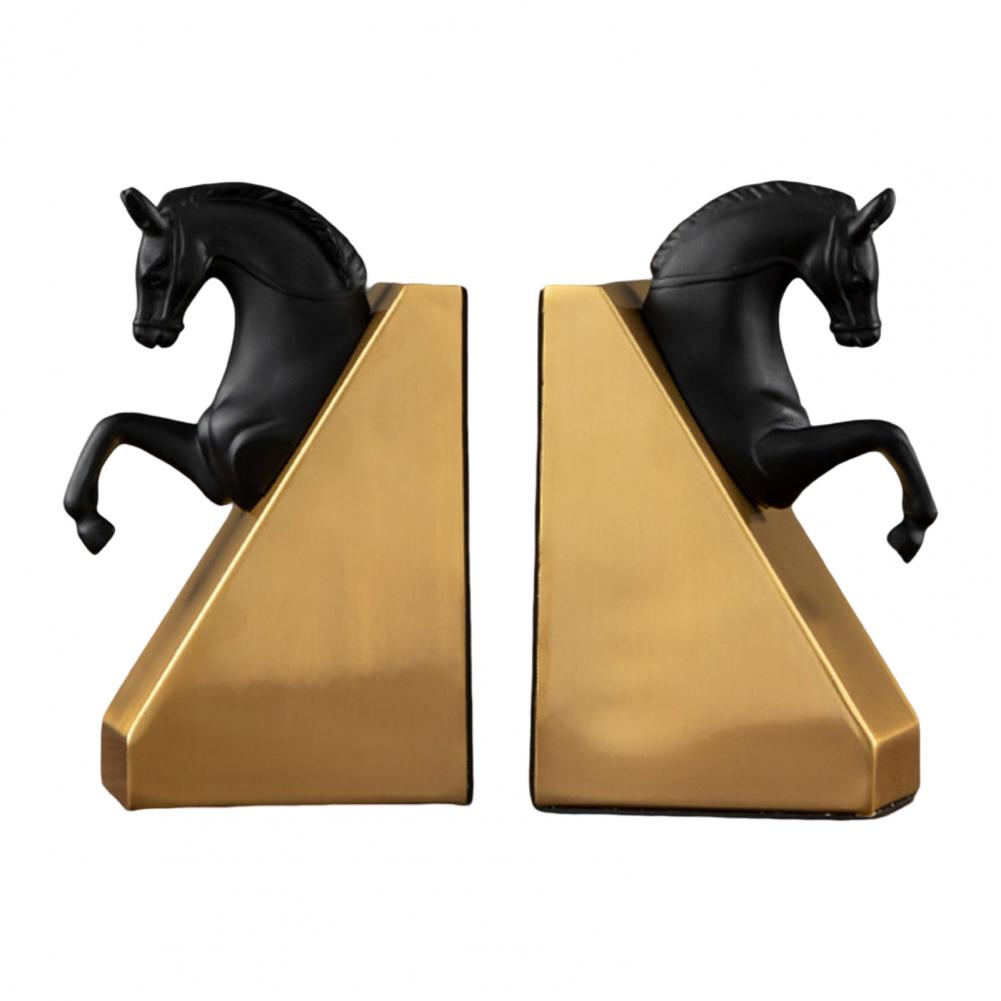 1 Pair Fashion Bookends Sturdy Easy to Use Book Stand Practical Desk Decor Book Holder