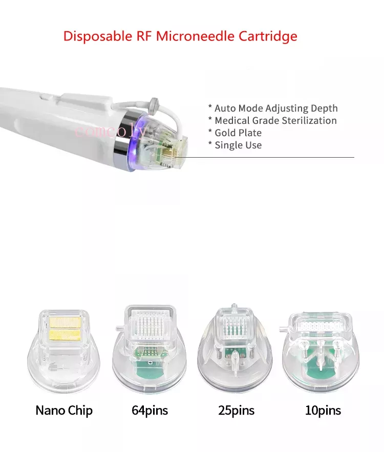 Disposable Fractional Microneedle RF Cartridge 10/25/64 pins Nano Needle Micro Chip Consumable Micro Needle for Tattoo