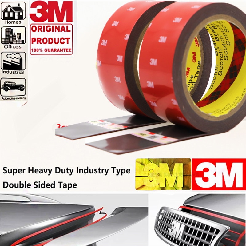 3M 3 Meter 3 M VHB 0.8MM Heavy Duty Mounting Double Sided Adhesive Acrylic Foam Tape 6mm 8mm 10mm 12mm 15mm 20mm 30mm 40mm 50mm