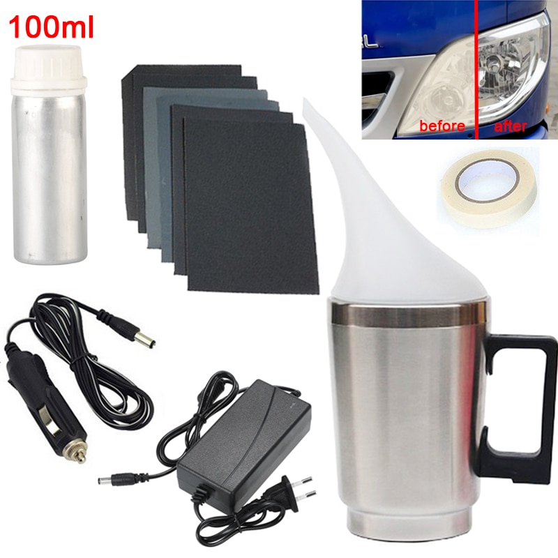Car Headlight Restoration Kit Lens Scratch Oxidation Old Vague Polish Restoration Set Steam Cleaner Head Light Headlamp Restoret