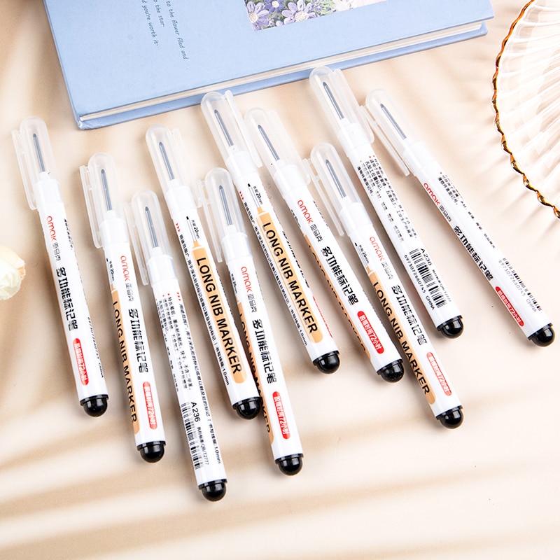 Deep Hole Marker Pens Long Nosed Marker Multi Purpose Construction Marker Waterproof Carpenter Marker Pens Long Nose Markers