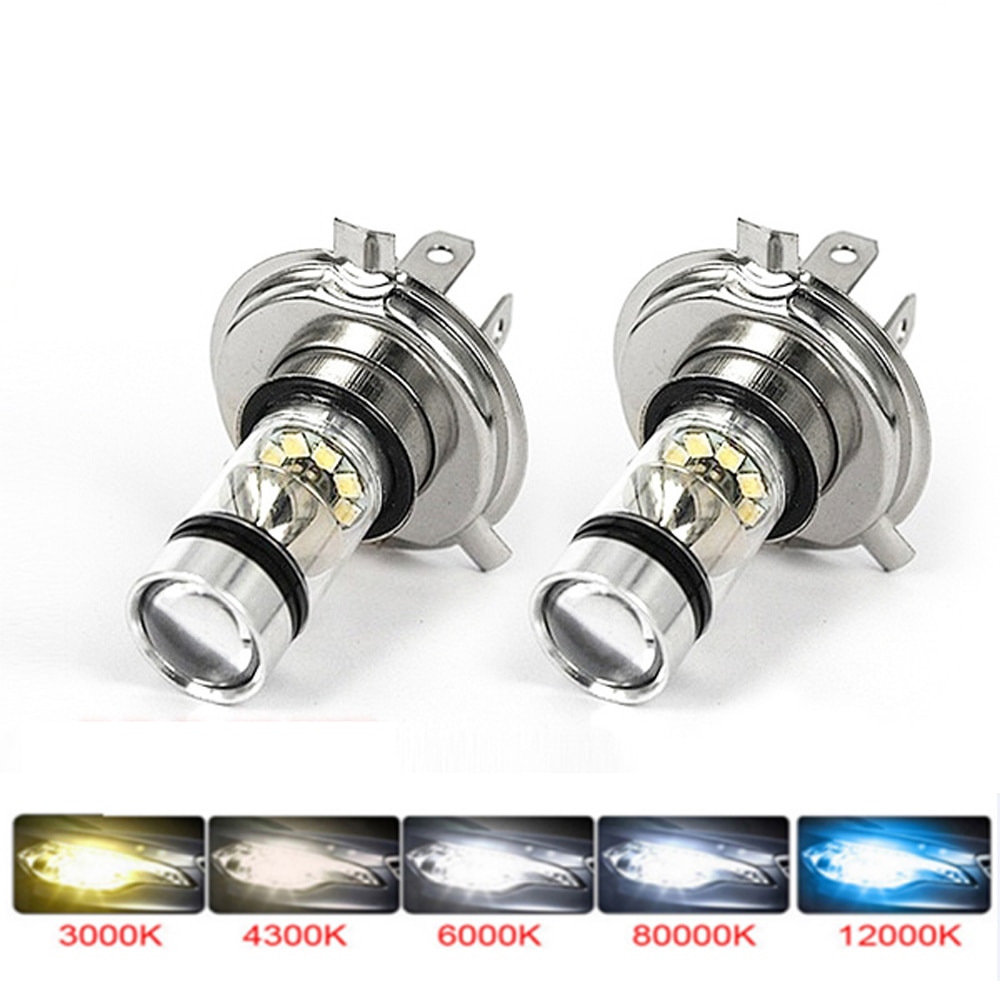 2Pcs Car H4 H7 Led Fog Light Headlight Super Bright H8 H9 H11 9005 9006 H1 H3 Car Lamp Headlamp Bulb Auto 12V 24V Ice Blue 8000K