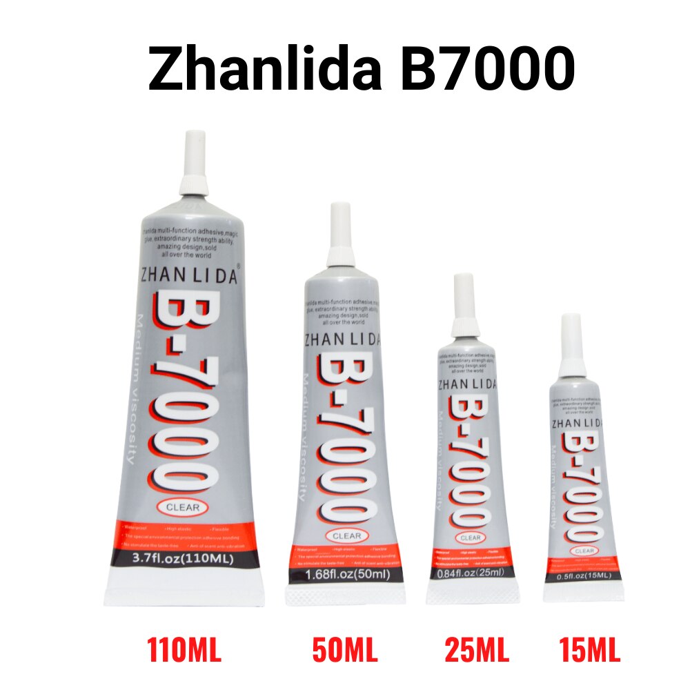 15ML 25ML 50ML 110ML ZhanLida B7000 Clear Contact DIY Universal Adhesive Repair Glue, Leather Rubber Metal Office Supplies