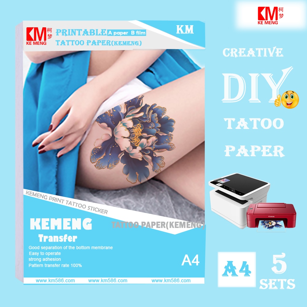 Tattoo Transfer Paper Transfer Printable Effect Tattoo Printing Paper A4 Temporary Tattoos Stickers for Body Male Female Skin