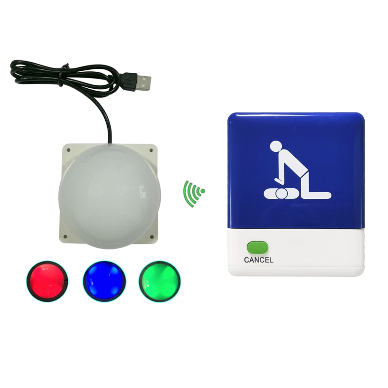 Hospital Nursing Home Sos Button White Emergency Bell Caller Service Pager Wireless Nurse Call System