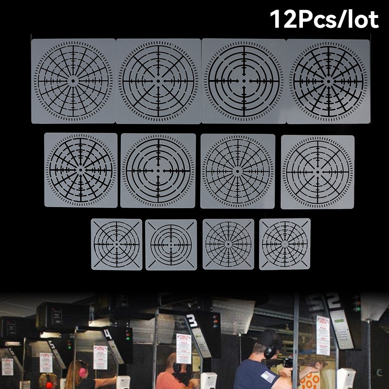 12PCS Reusable Mylar Mandala Dotting Painting Stencils Templates Tools for DIY Craft Furniture Wood Canvas Rocks Fabric Wall Art