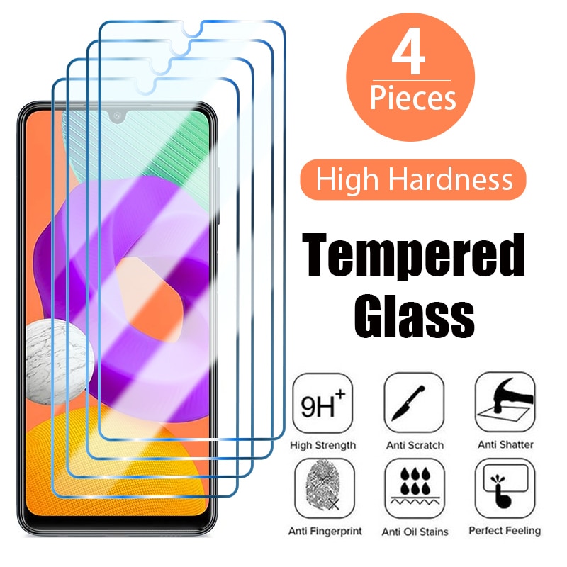 4pcs Tempered Glass for Samsung A52 A50 A22 A51 A52S 5G Screen Protector for Samsung Galaxy A12 A13 A32 A71 A72 A70 A21S glass