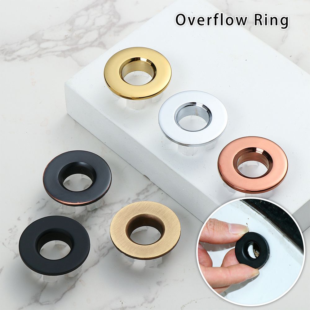 Bathroom Sink Round Hole Overflow Cover Basin Faucet Sink Hole Cover Six-foot Ring Insert Replacement